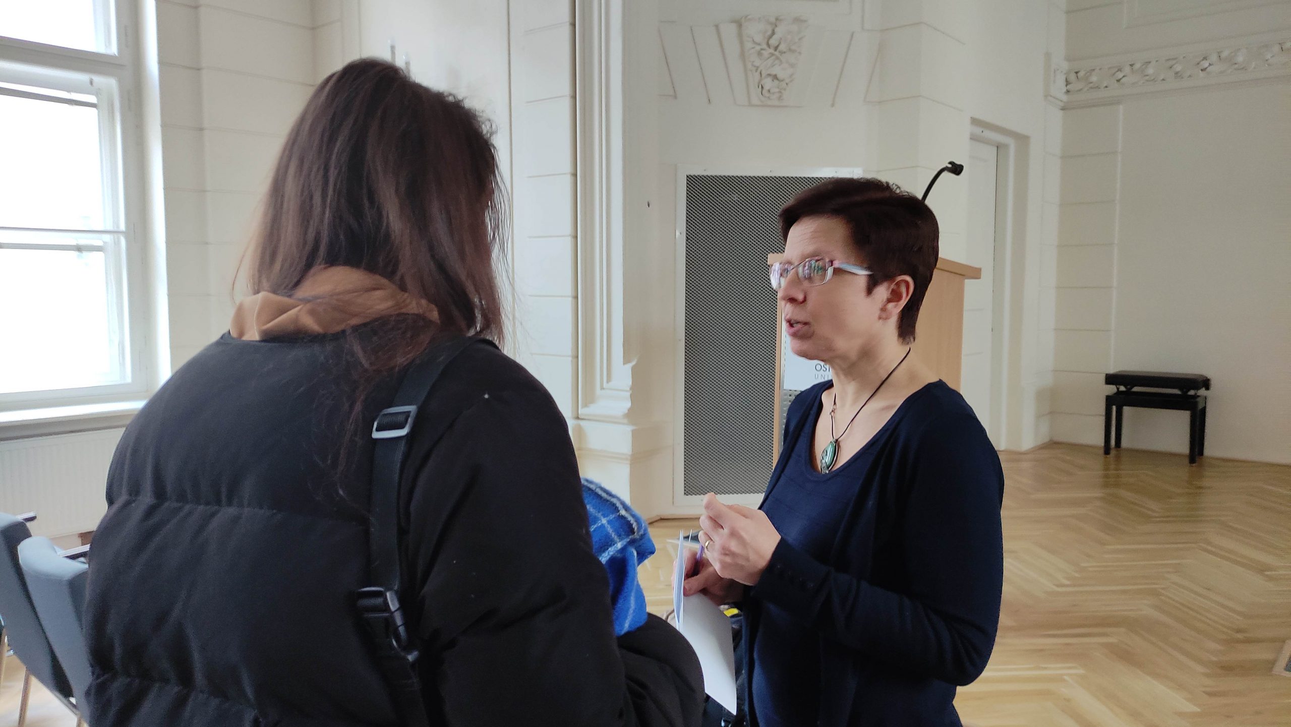 Setkání prorektorky s&nbsp;ukrajinskými studenty. Na Ostravské je jich na 90, chceme jim v&nbsp;těžké situaci zajistit podporu