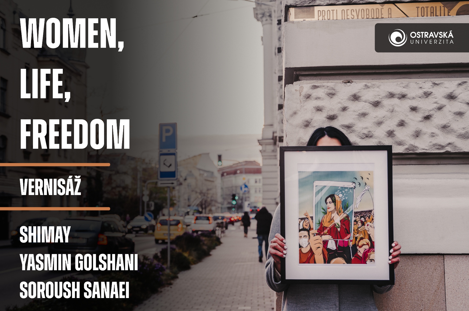 Women, life, freedom. Výstava íránských umělců v&nbsp;City Campusu vyzve k&nbsp;podpoře lidských práv. Zahájí ji vernisáž v&nbsp;úterý 4.&nbsp;dubna