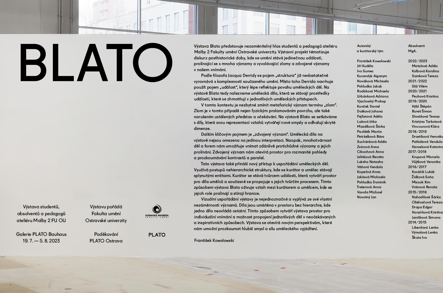 Výstava Blato představuje nezaměnitelný hlas studentů a&nbsp;pedagogů ateliéru Malby 2