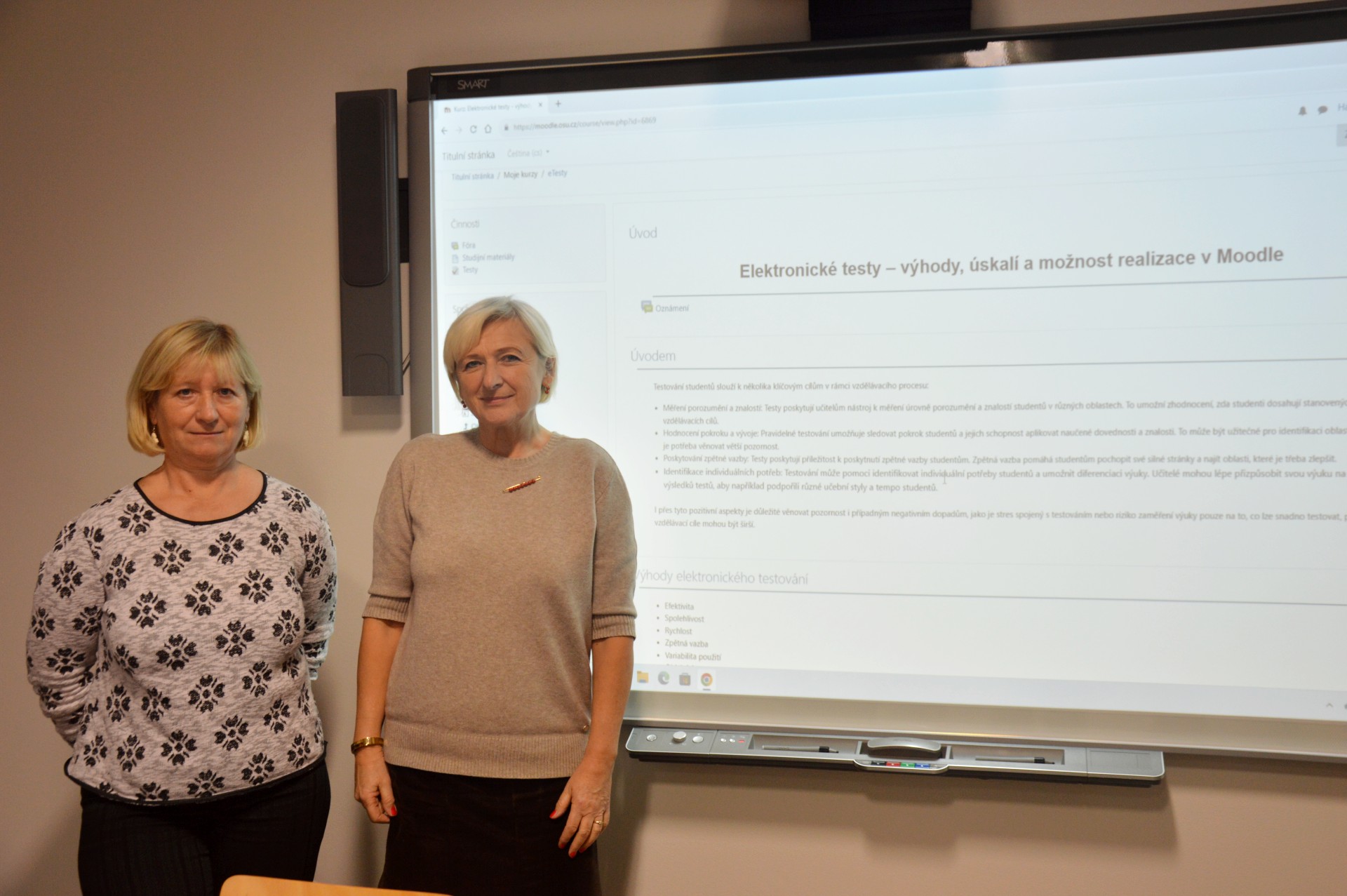 Rozhovor s&nbsp;Hanou Sochorovou a&nbsp;Zdeňkou Telnarovou: představily výhody e-testů a&nbsp;pozvaly na workshopy pro vysokoškolské vyučující